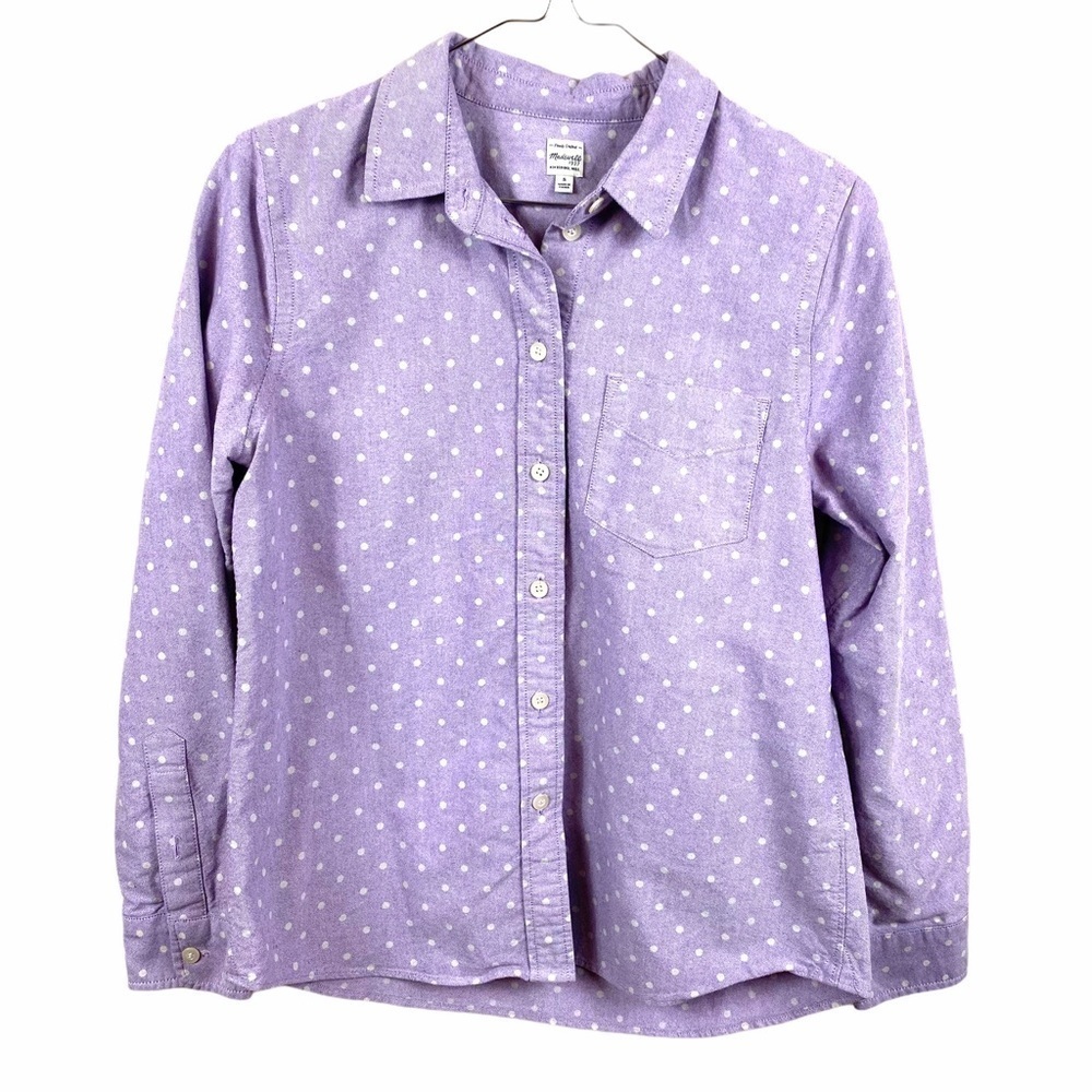 Madewell Polkadot Button Down dotted boyshirt